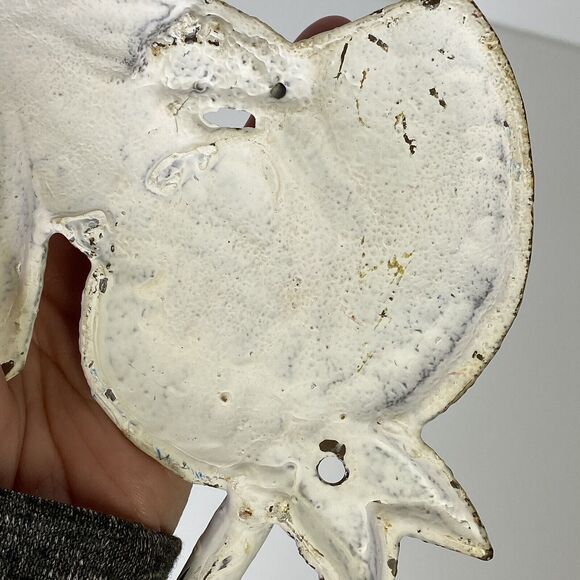 Beachy Cast Iron Key Hook Sun Sand Fun Beach Shell Starfish Chippy Nautical - Picture 9 of 10